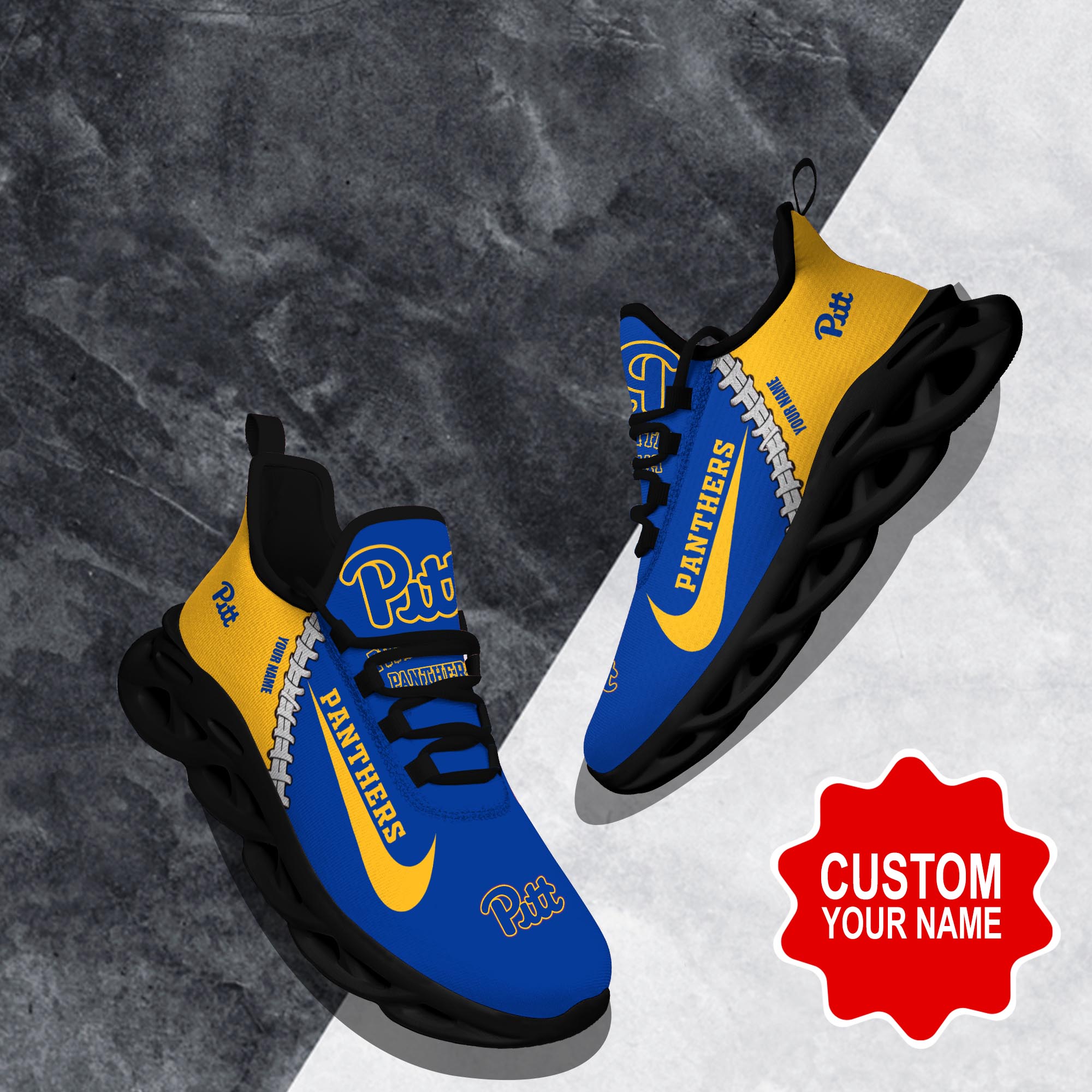 Ideafootwear Pittsburgh Panthers Max Soul Shoes Sneakers For Men And Women 2