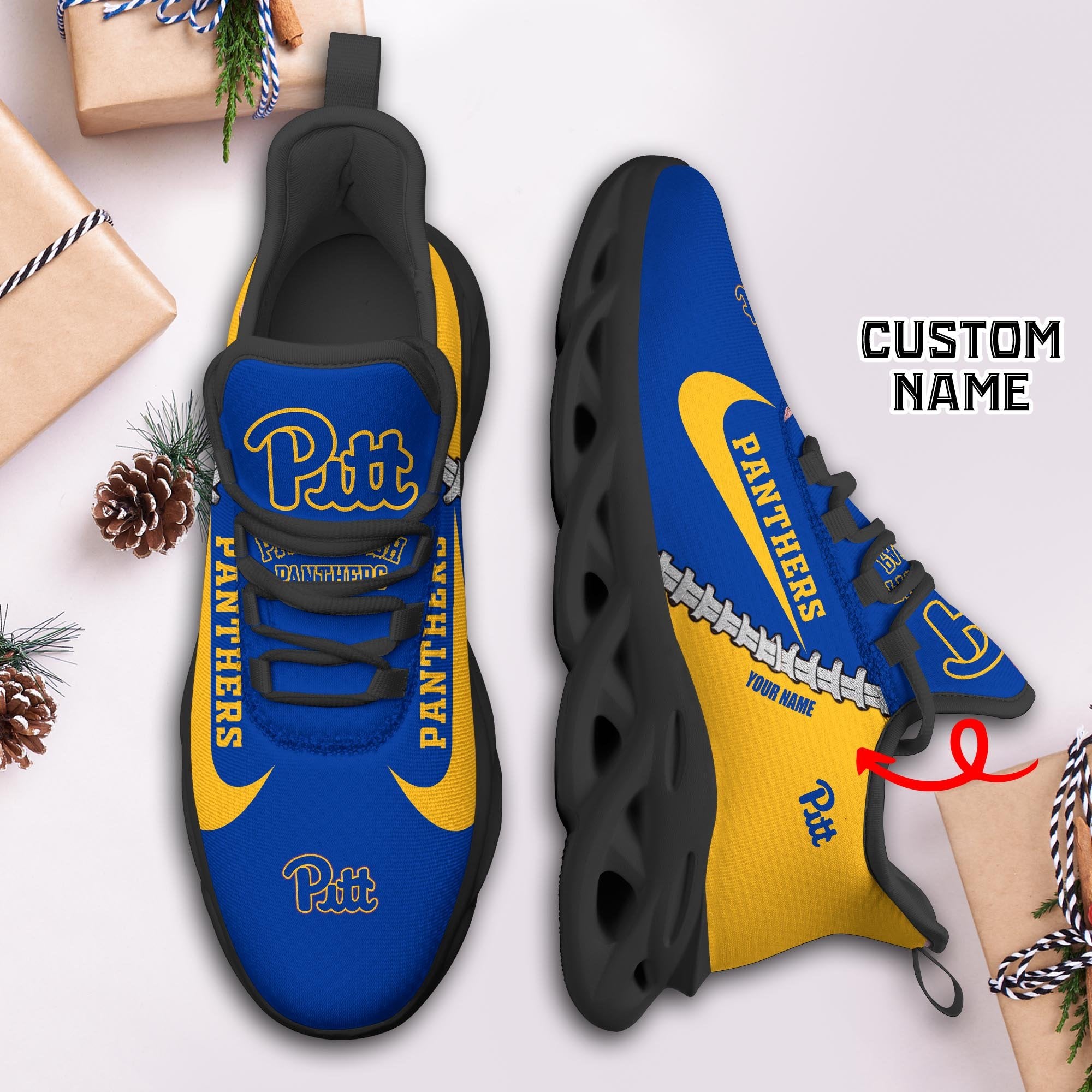 Ideafootwear Pittsburgh Panthers Max Soul Shoes Sneakers For Men And Women 2