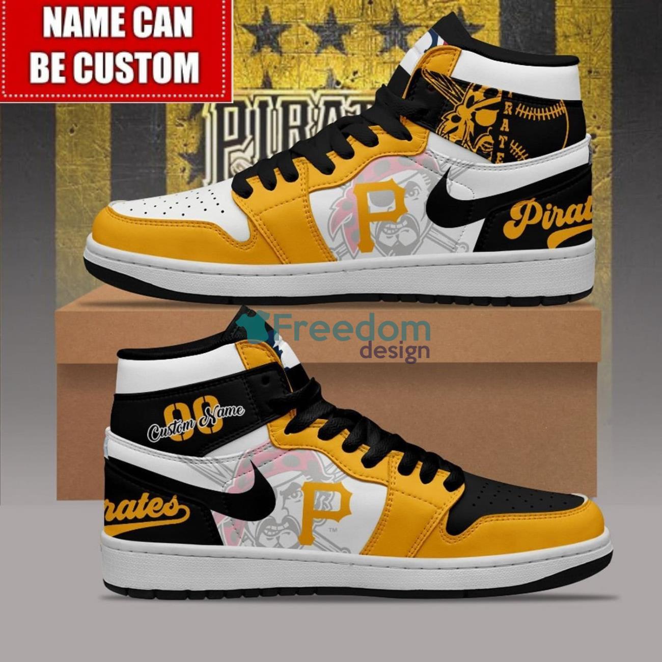 Ideafootwear Pittsburgh Pirates AJ1 High Sneakers Shoes For Men And Women 1