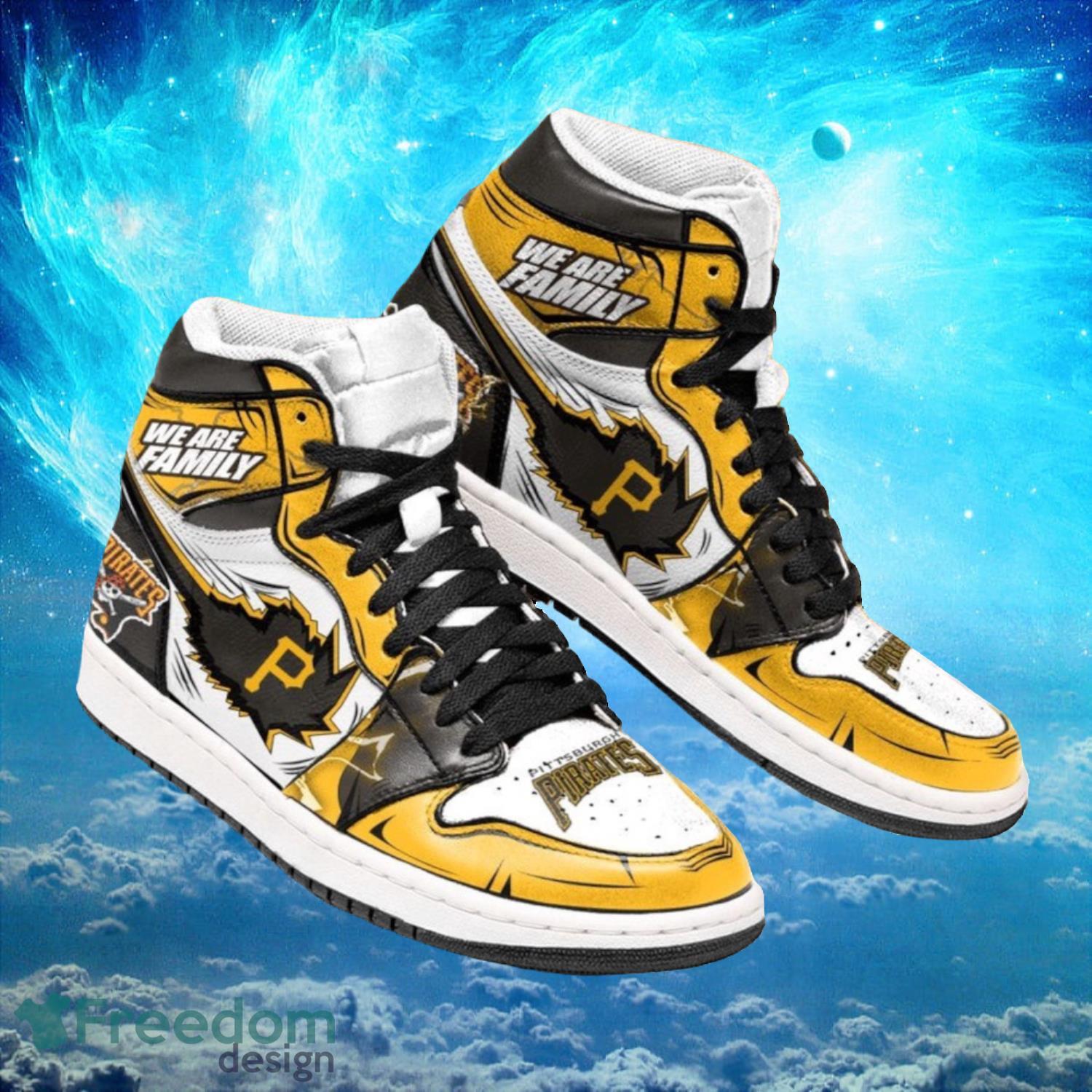 Ideafootwear Pittsburgh Pirates AJ1 High Sneakers Shoes For Men And Women 6