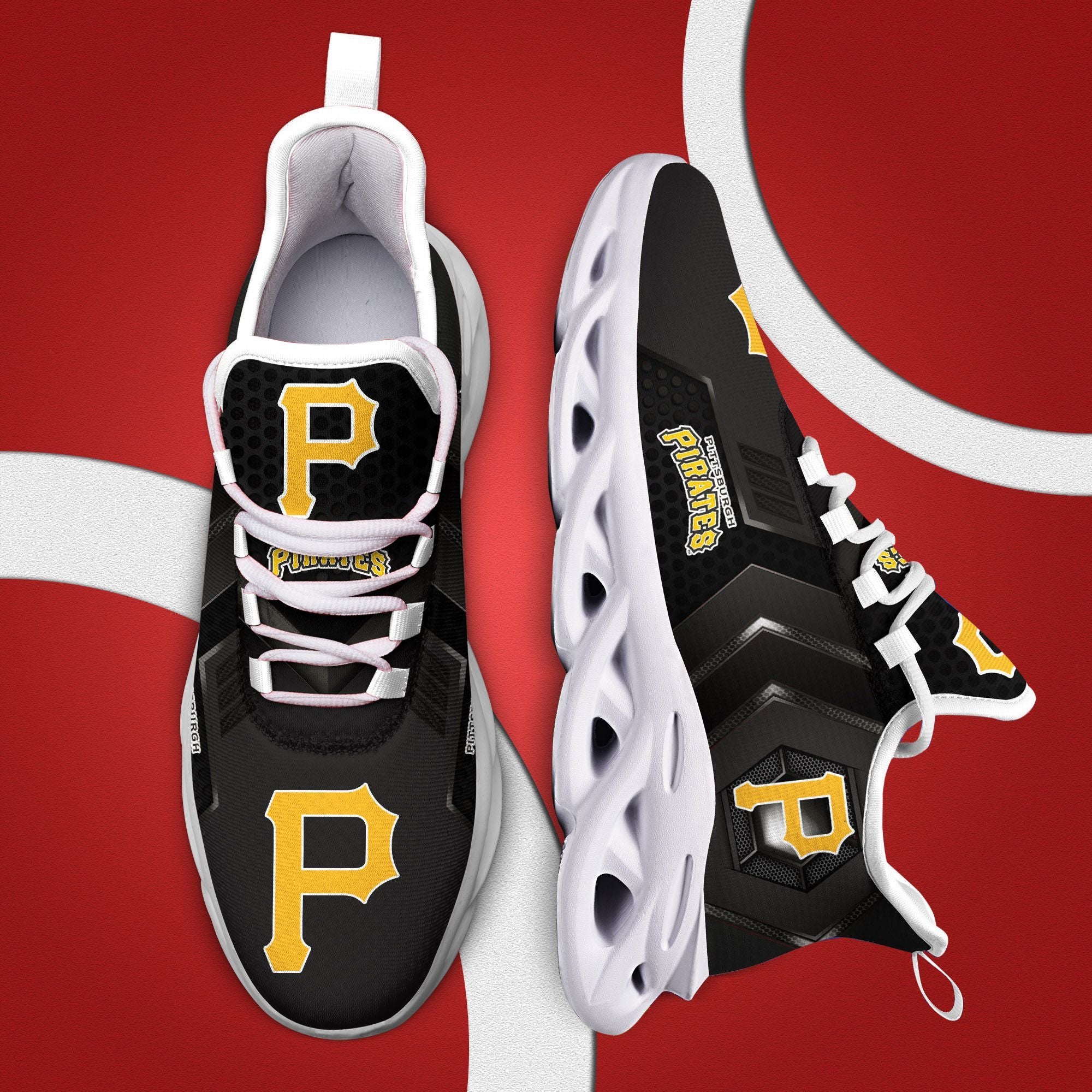 Ideafootwear Pittsburgh Pirates Max Soul Shoes Sneakers For Men And Women 1