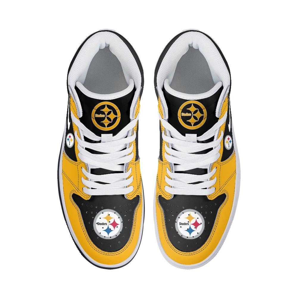 Ideafootwear Pittsburgh Steelers AJ1 High Sneakers Shoes For Men And Women 6