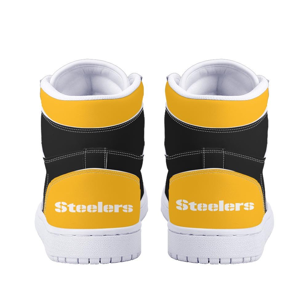 Ideafootwear Pittsburgh Steelers AJ1 High Sneakers Shoes For Men And Women 6