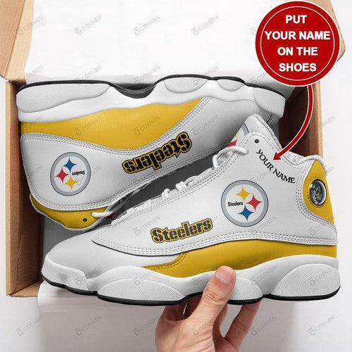 Ideafootwear Pittsburgh Steelers AJ13 Sneakers Shoes For Men And Women 4