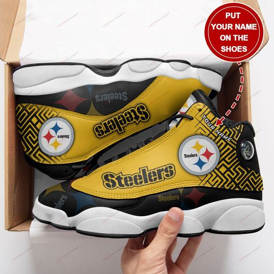 Ideafootwear Pittsburgh Steelers AJ13 Sneakers Shoes For Men And Women 8