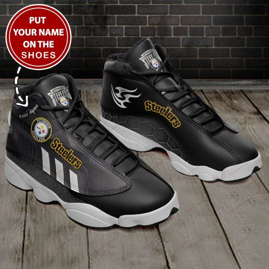 Ideafootwear Pittsburgh Steelers AJ13 Sneakers Shoes For Men And Women 17