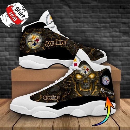 Ideafootwear Pittsburgh Steelers AJ13 Sneakers Shoes For Men And Women 3