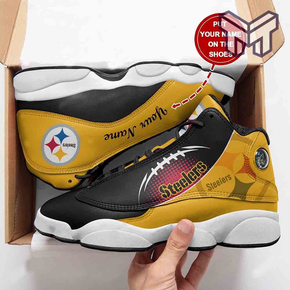 Ideafootwear Pittsburgh Steelers AJ13 Sneakers Shoes For Men And Women 20