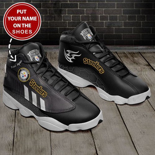 Ideafootwear Pittsburgh Steelers AJ13 Sneakers Shoes For Men And Women 15