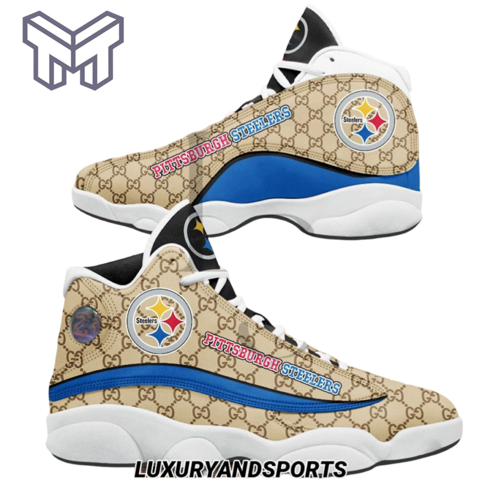 Ideafootwear Pittsburgh Steelers AJ13 Sneakers Shoes For Men And Women 21