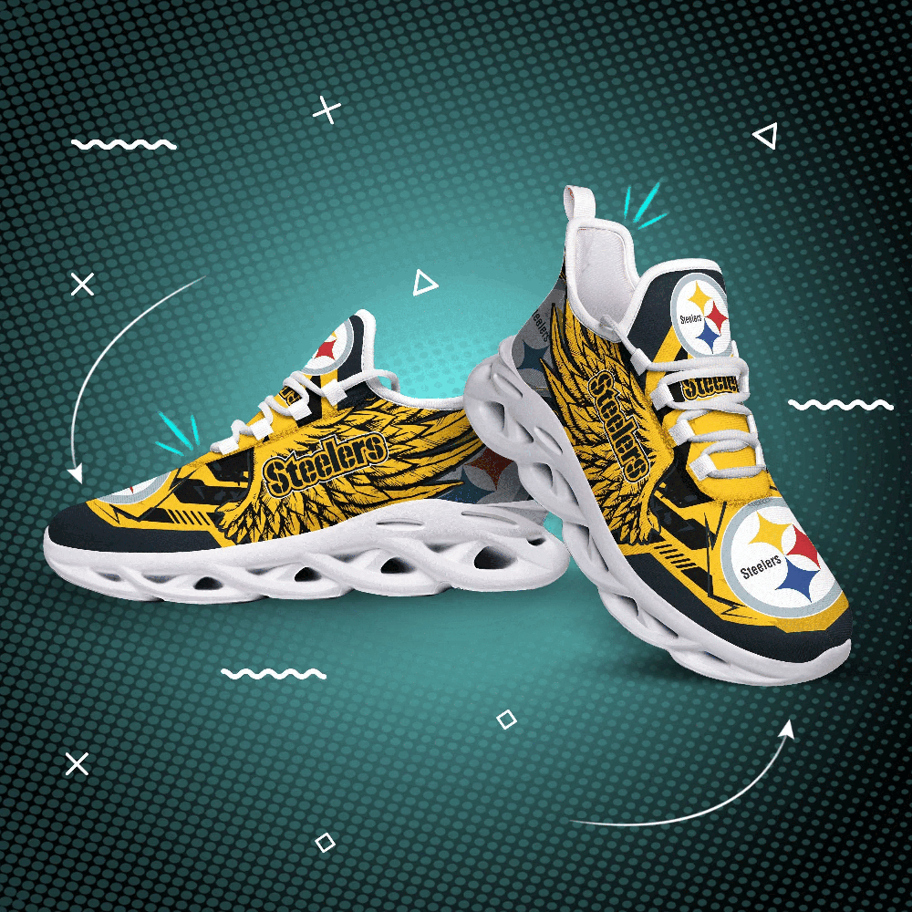 Ideafootwear Pittsburgh Steelers Max Soul Shoes Sneakers For Men And Women 3