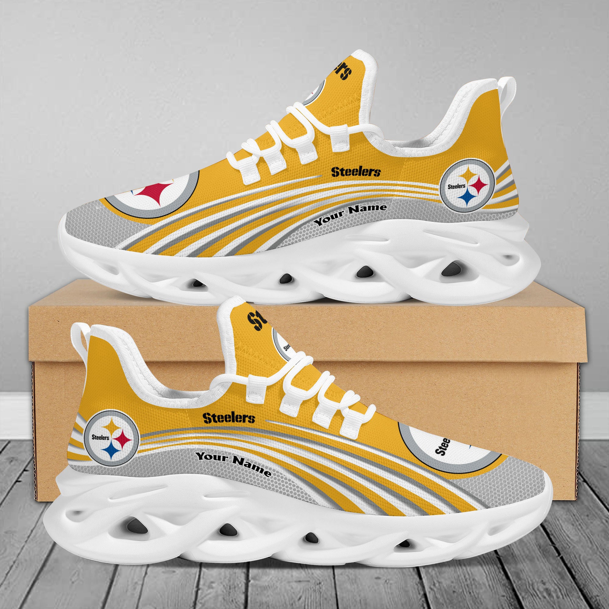 Ideafootwear Pittsburgh Steelers Max Soul Shoes Sneakers For Men And Women 130