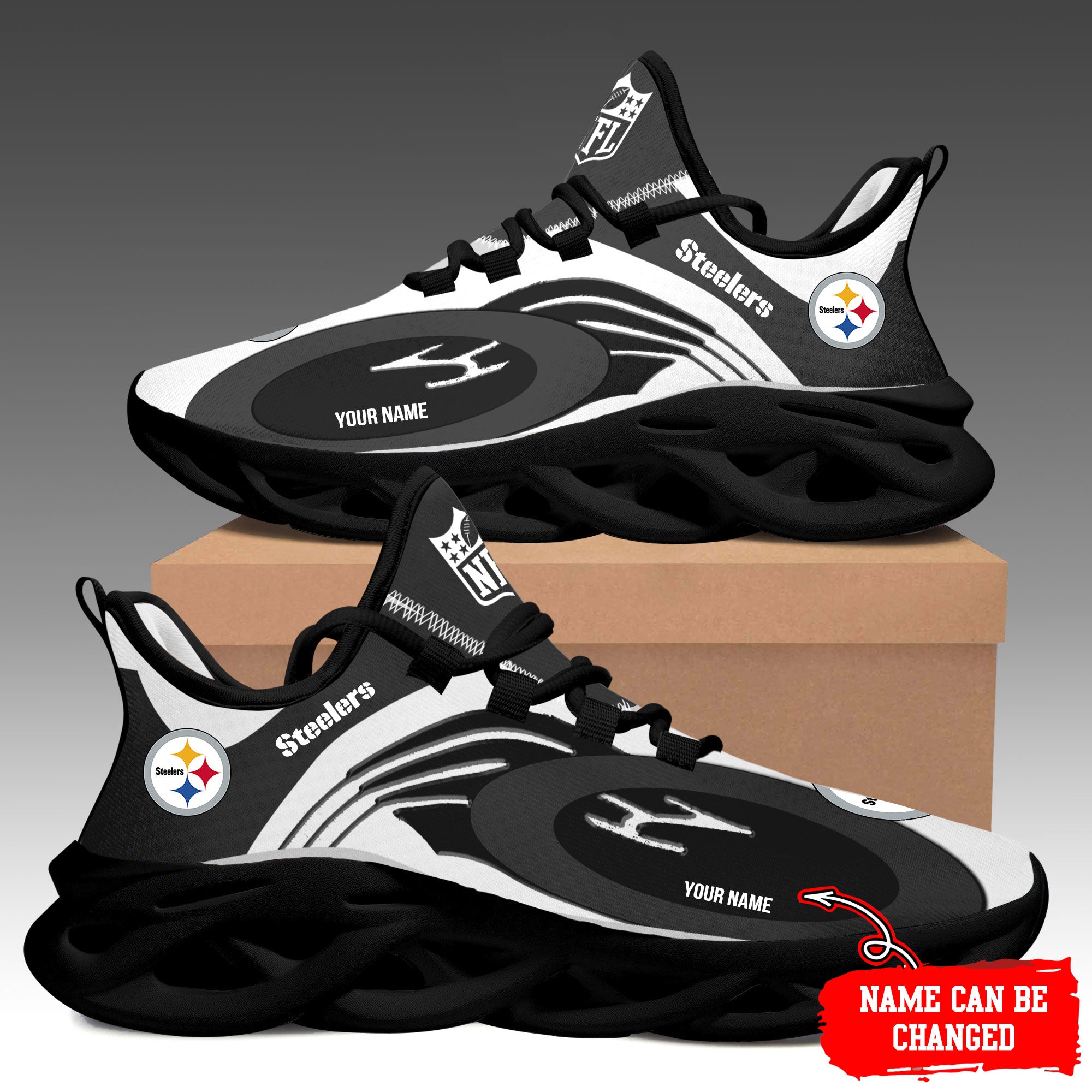 Ideafootwear Pittsburgh Steelers Max Soul Shoes Sneakers For Men And Women 90