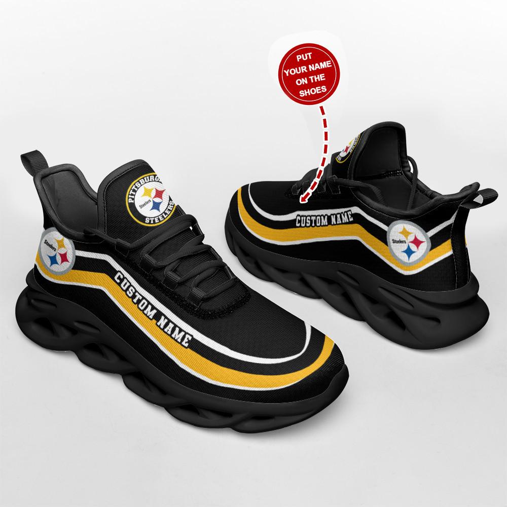 Ideafootwear Pittsburgh Steelers Max Soul Shoes Sneakers For Men And Women 110