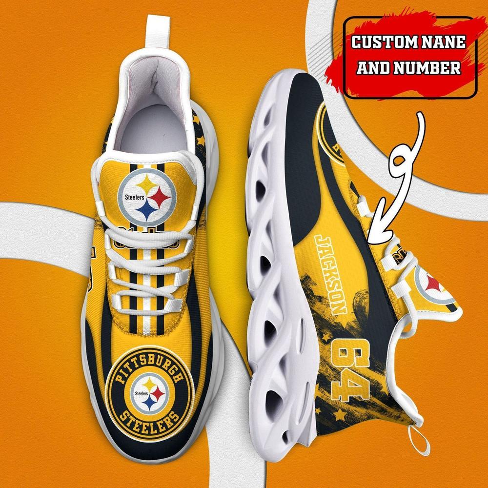 Ideafootwear Pittsburgh Steelers Max Soul Shoes Sneakers For Men And Women 120