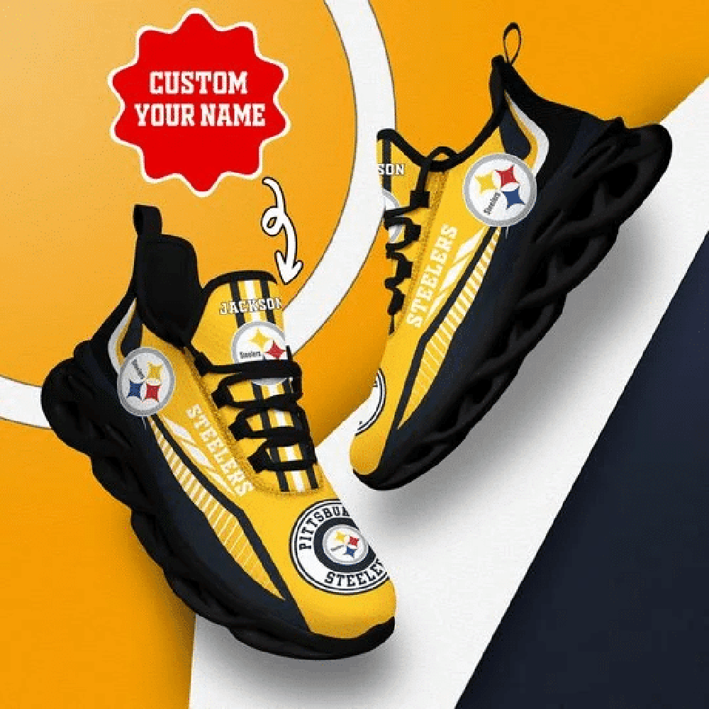 Ideafootwear Pittsburgh Steelers Max Soul Shoes Sneakers For Men And Women 26