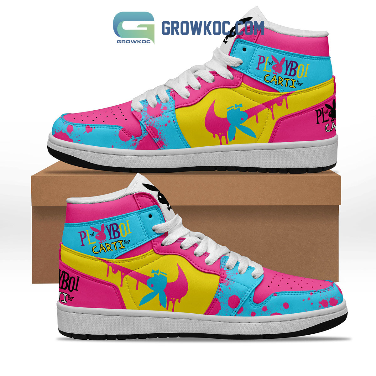 Ideafootwear Playboi Carti Fan AJ1 High Sneakers Shoes For Men And Women 1