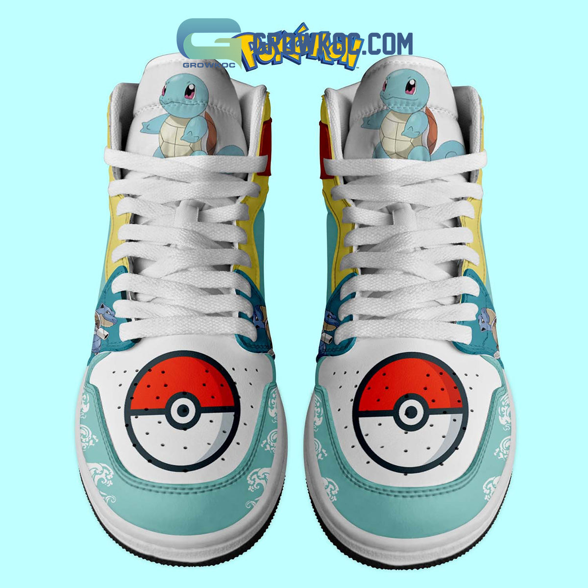 Ideafootwear Pokemon AJ1 High Sneakers Shoes For Men And Women 5