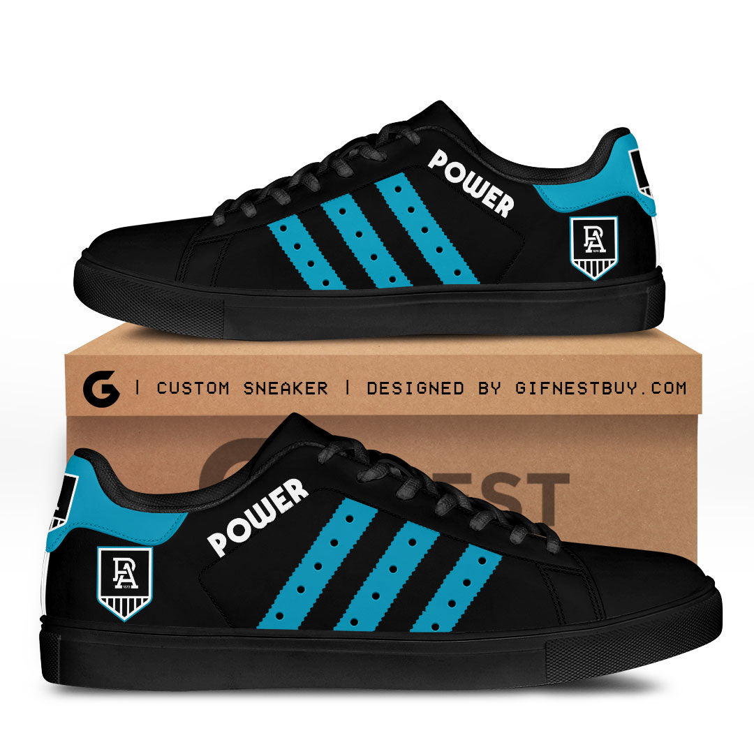 Ideafootwear Port Adelaide FC Skate Stan Shoes Sneakes For Men And Women 1