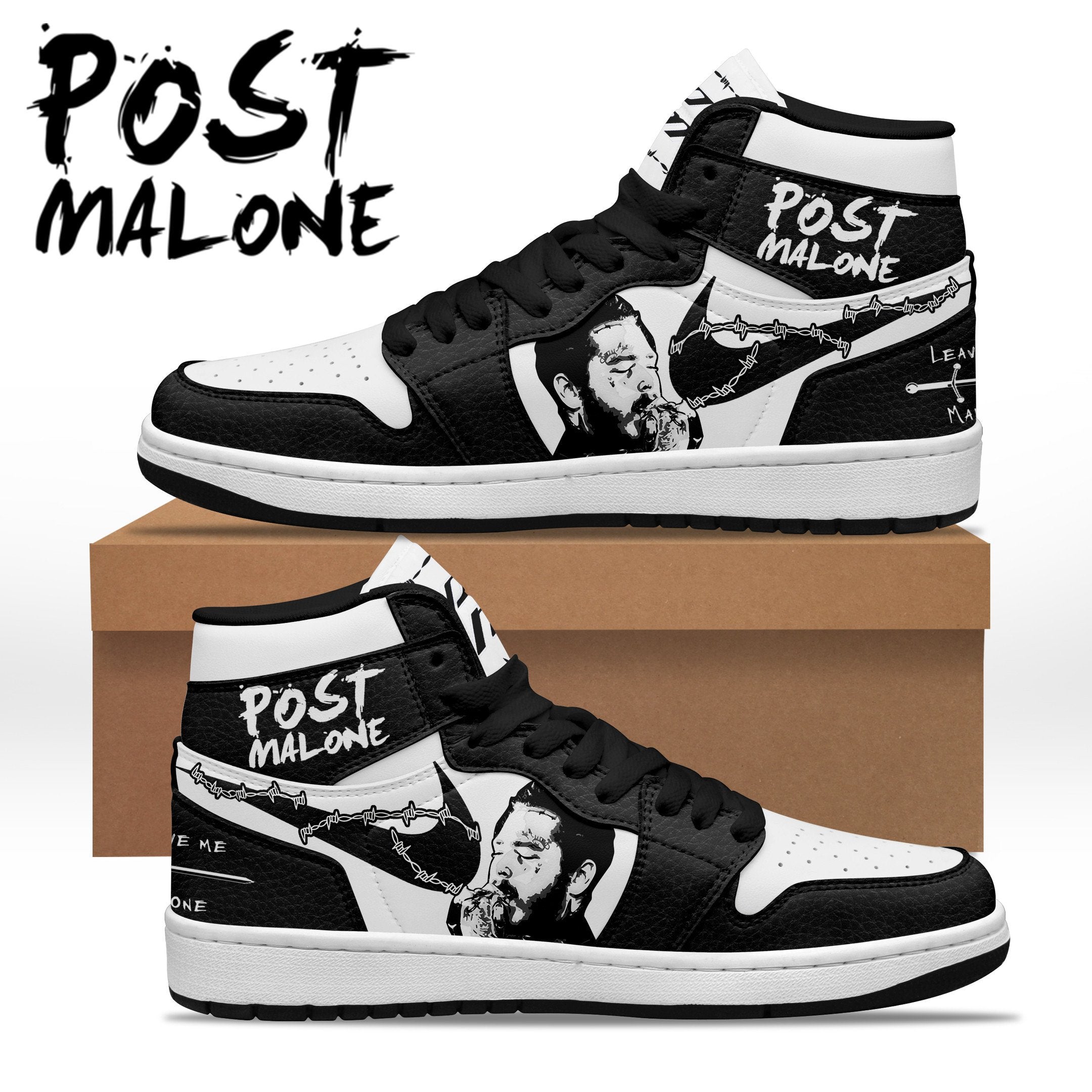 Ideafootwear Post Malone AJ1 High Sneakers Shoes For Men And Women 8