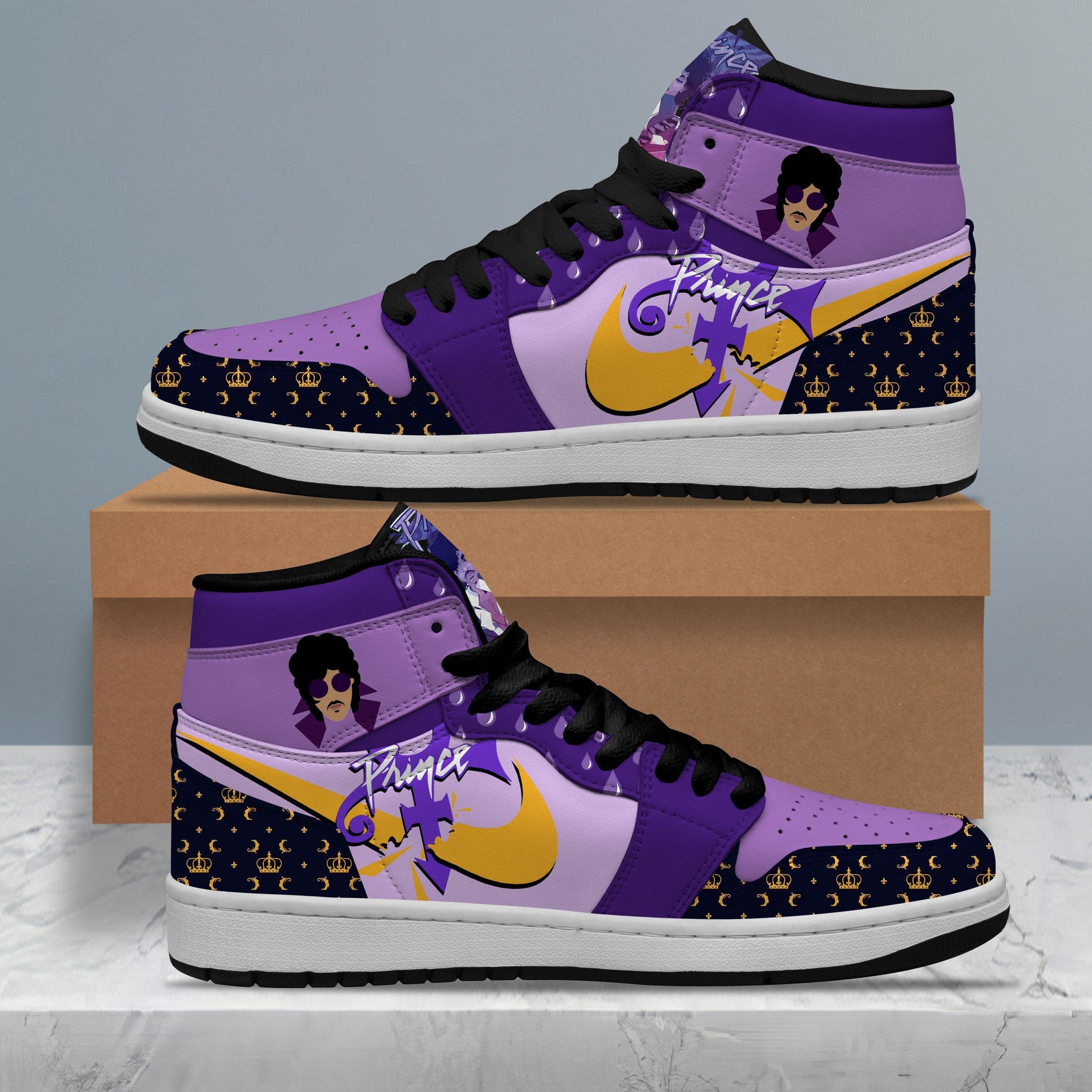 Ideafootwear Prince AJ1 High Sneakers Shoes For Men And Women 7
