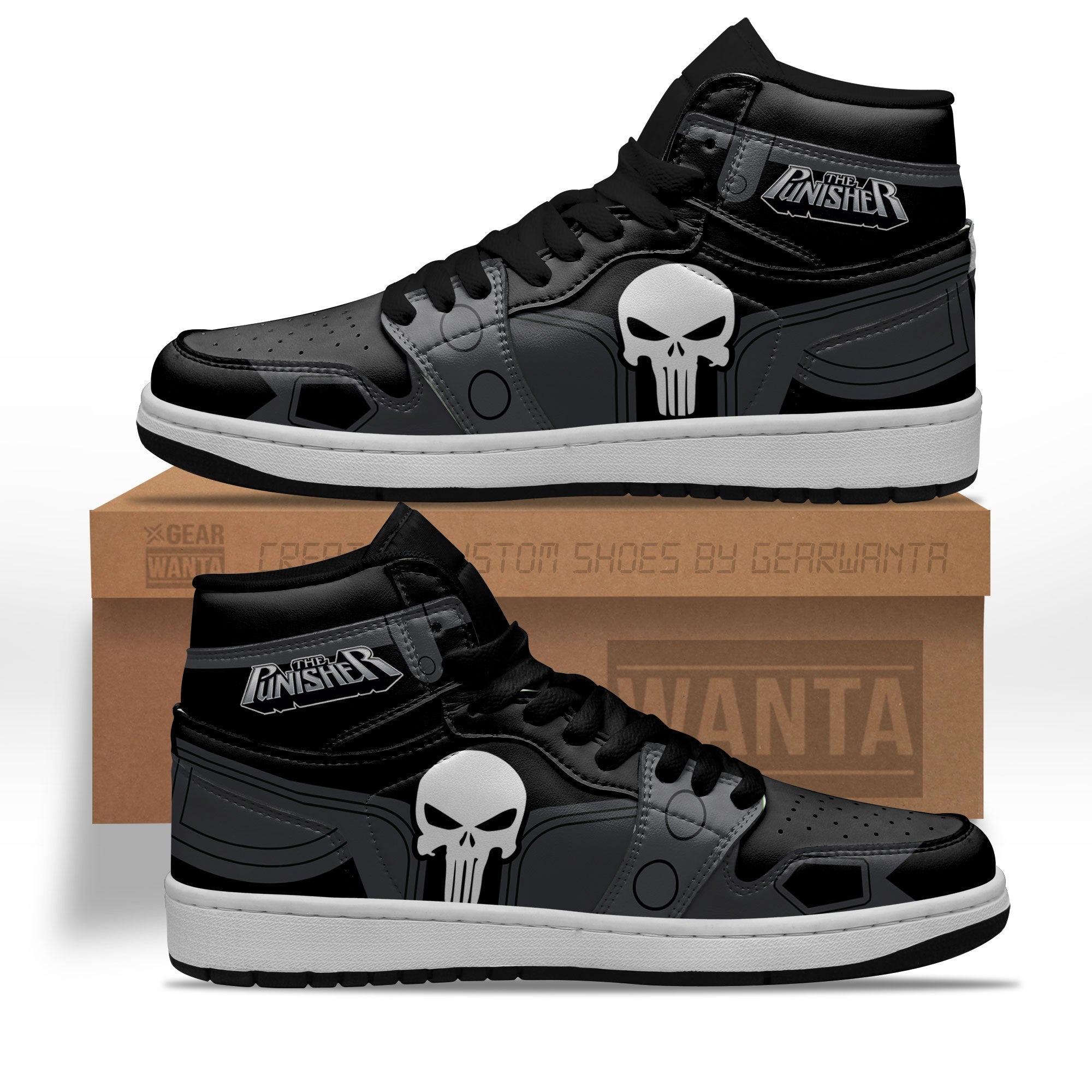 Ideafootwear Punisher AJ1 High Sneakers Shoes For Men And Women 1
