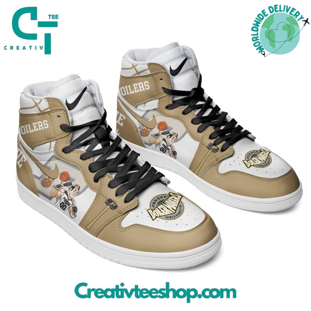 Ideafootwear Purdue Boilermakers AJ1 High Sneakers Shoes For Men And Women 3
