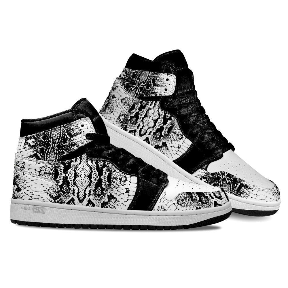 Ideafootwear Python Skin AJ1 High Sneakers Shoes For Men And Women 1