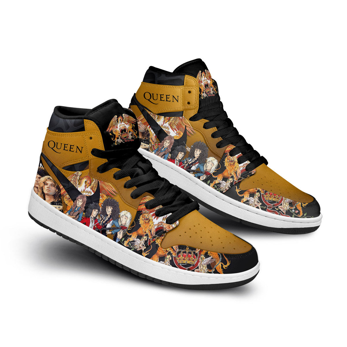 Ideafootwear Queen AJ1 High Sneakers Shoes For Men And Women 2
