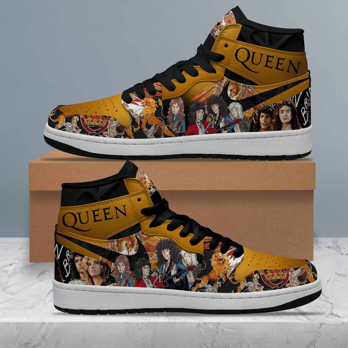 Ideafootwear Queen AJ1 High Sneakers Shoes For Men And Women 2