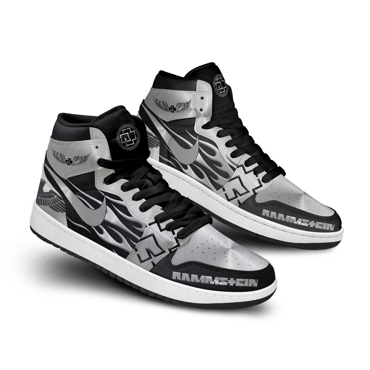 Ideafootwear Rammstein AJ1 High Sneakers Shoes For Men And Women 2