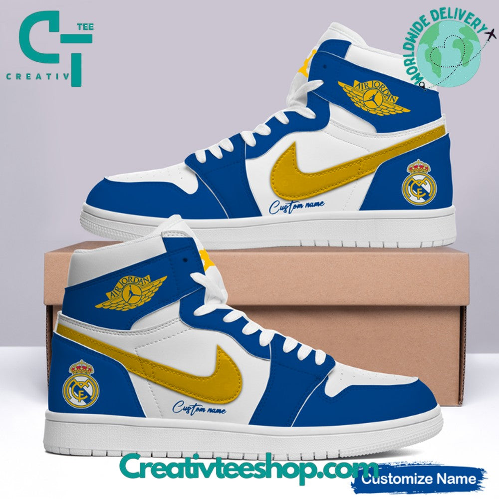 Ideafootwear Real Madrid AJ1 High Sneakers Shoes For Men And Women 2