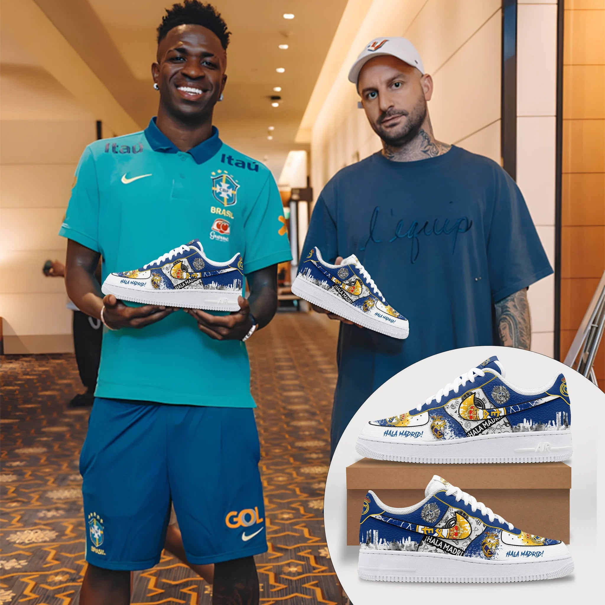 Ideafootwear Real Madrid Hala Madrid Air Low-Top Sneakers Shoes For Men And Women 1