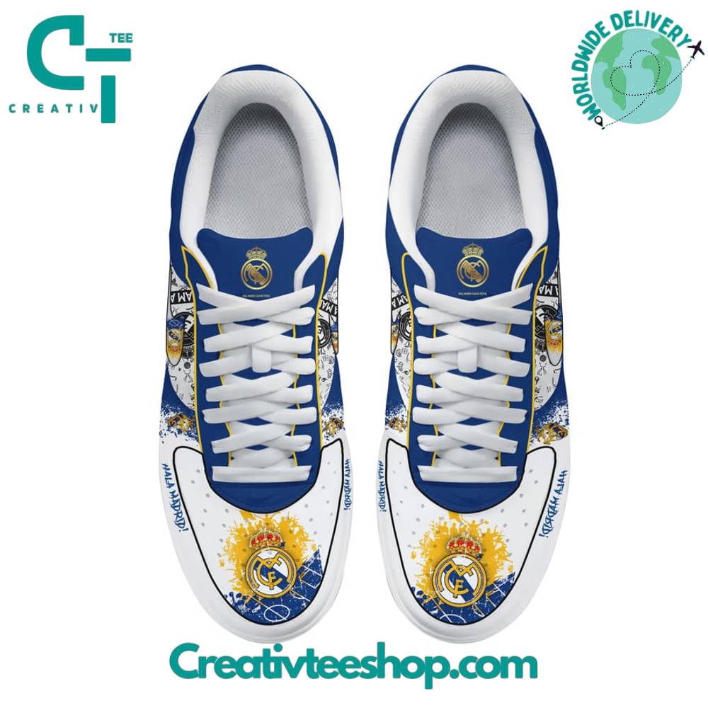 Ideafootwear Real Madrid Hala Madrid Air Low-Top Sneakers Shoes For Men And Women 1