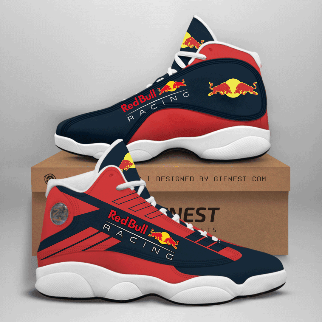 Ideafootwear Red Bull Racing AJ13 Sneakers Shoes For Men And Women 1