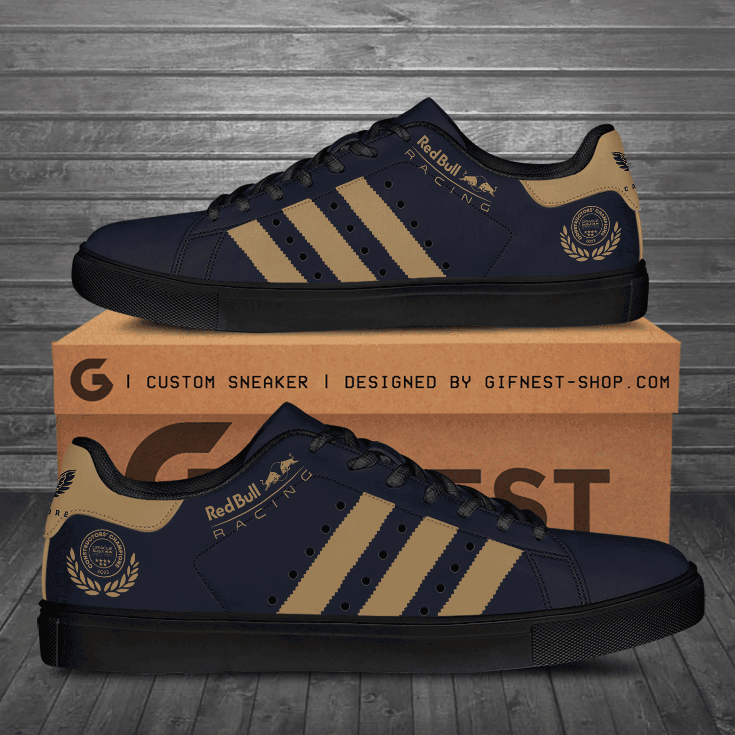 Ideafootwear Red Bull Racing Skate Stan Shoes Sneakes For Men And Women 3