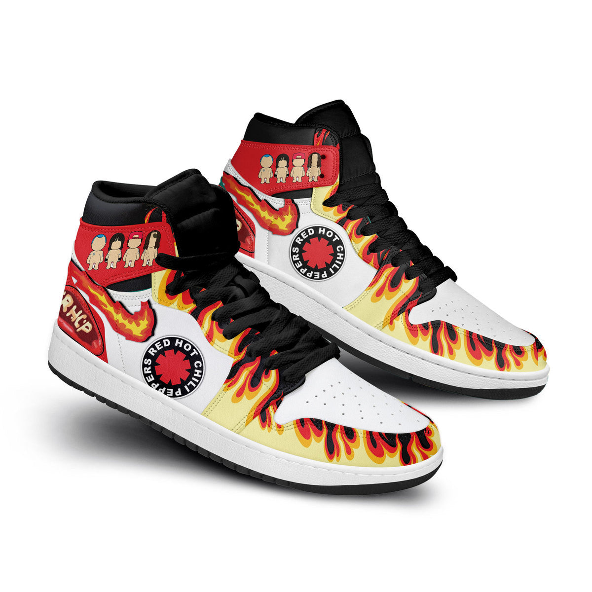 Ideafootwear Red Hot Chili Peppers AJ1 High Sneakers Shoes For Men And Women 5