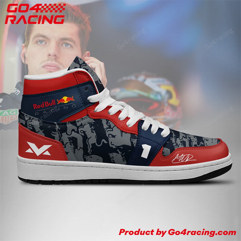 Ideafootwear Redbull Racing AJ1 High Sneakers Shoes For Men And Women 1