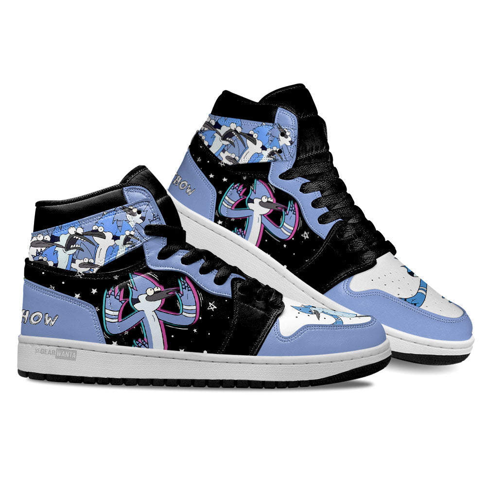Ideafootwear Regular Show Mordecai AJ1 High Sneakers Shoes For Men And Women 1
