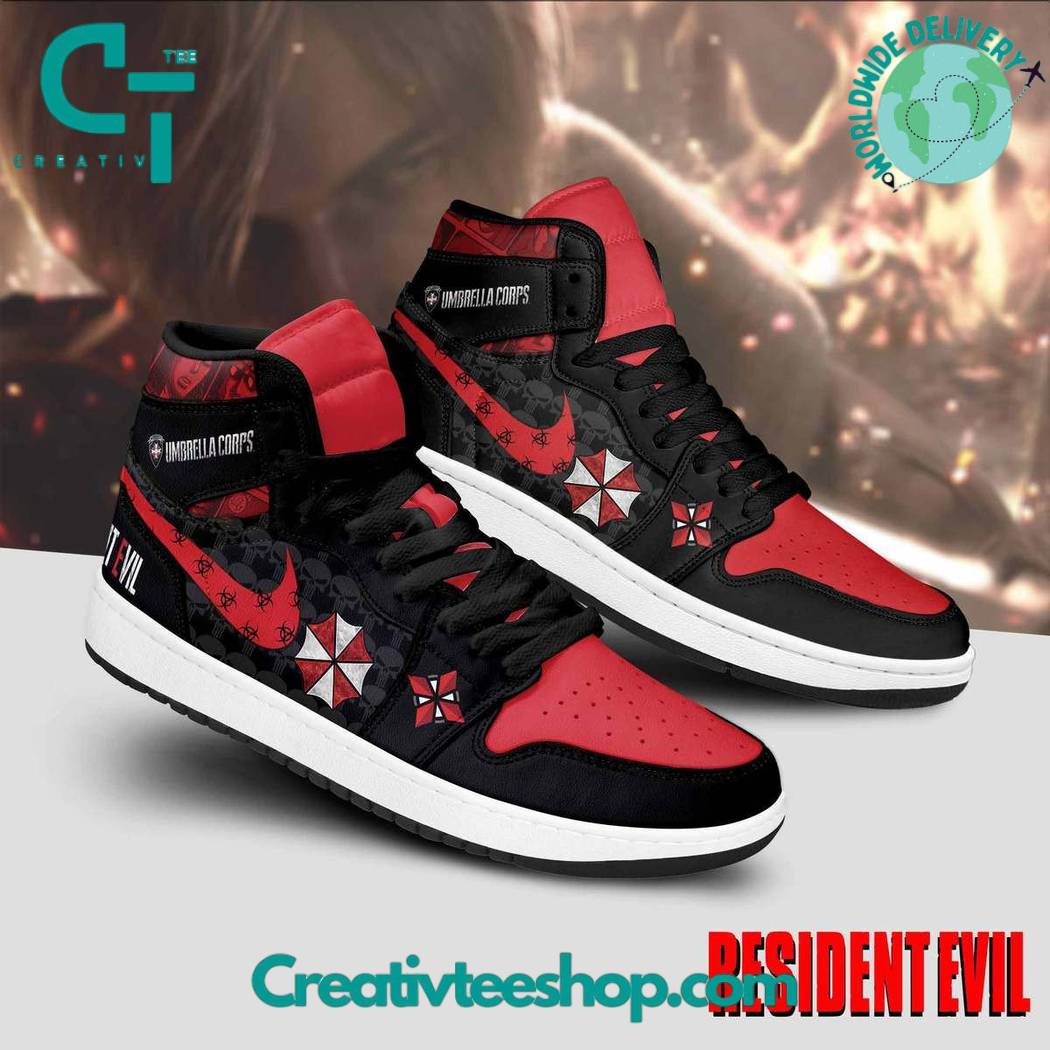 Ideafootwear Resident Evil AJ1 High Sneakers Shoes For Men And Women 2