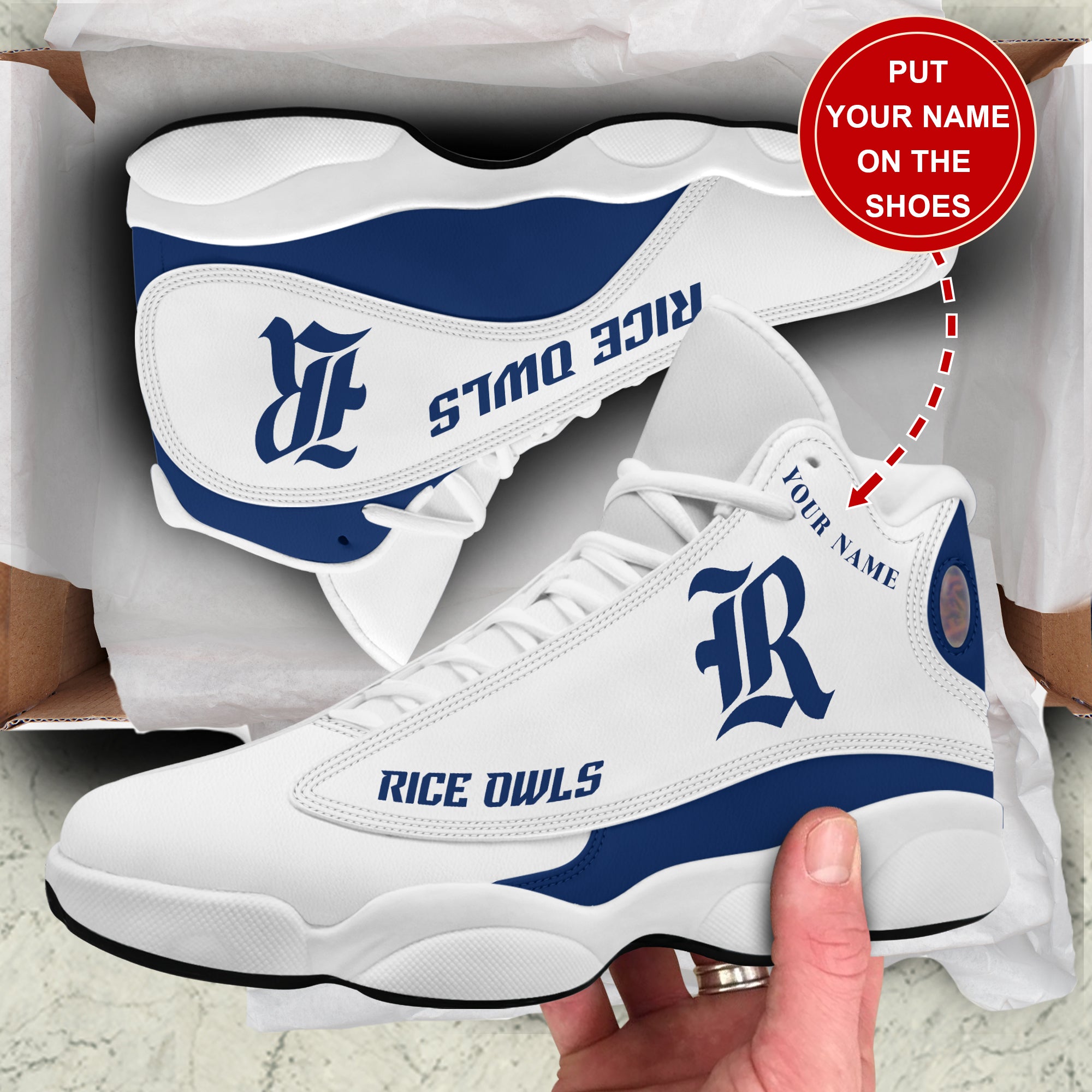Ideafootwear Rice Owls AJ13 Sneakers Shoes For Men And Women 1