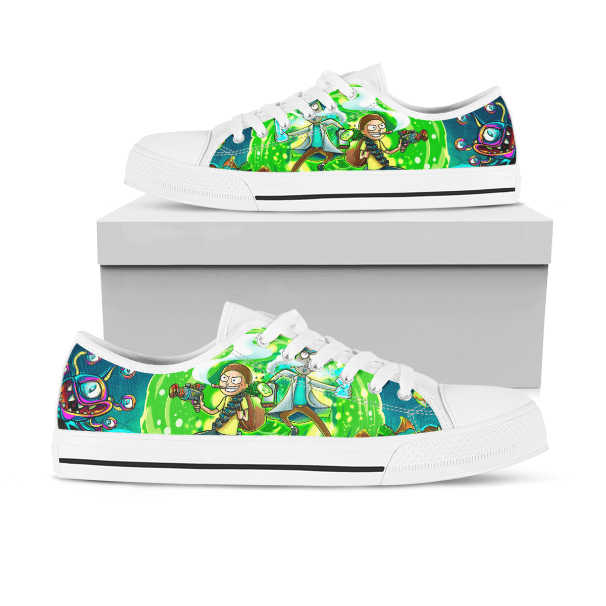 Ideafootwear Rick and Morty Skate Stan Shoes Sneakes For Men And Women 3