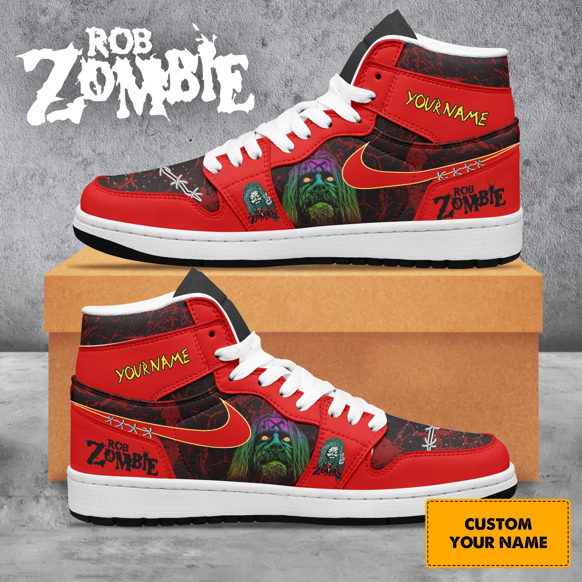 Ideafootwear Rob Zombie AJ1 High Sneakers Shoes For Men And Women 2