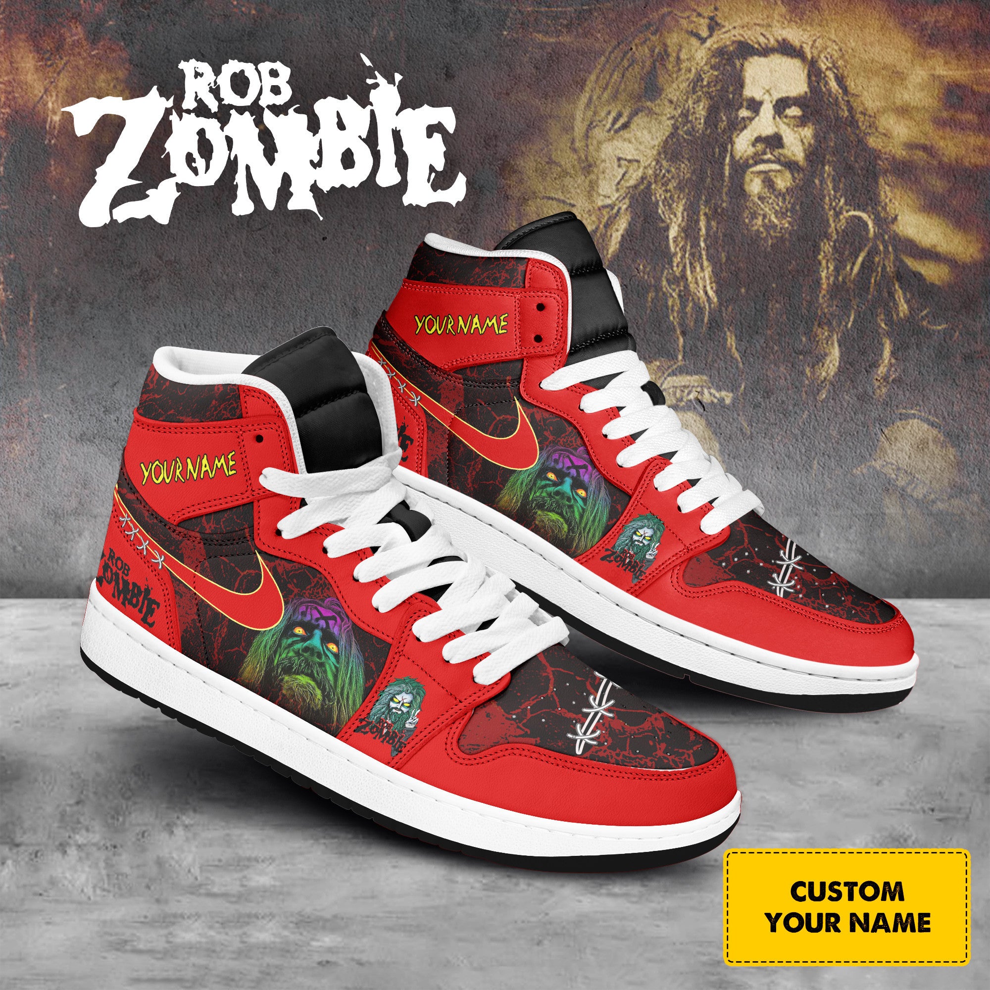 Ideafootwear Rob Zombie AJ1 High Sneakers Shoes For Men And Women 2