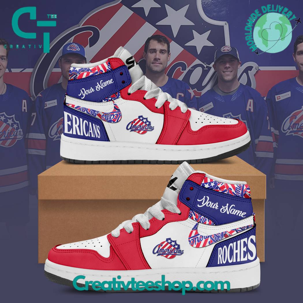 Ideafootwear Rochester Americans AJ1 High Sneakers Shoes For Men And Women 1