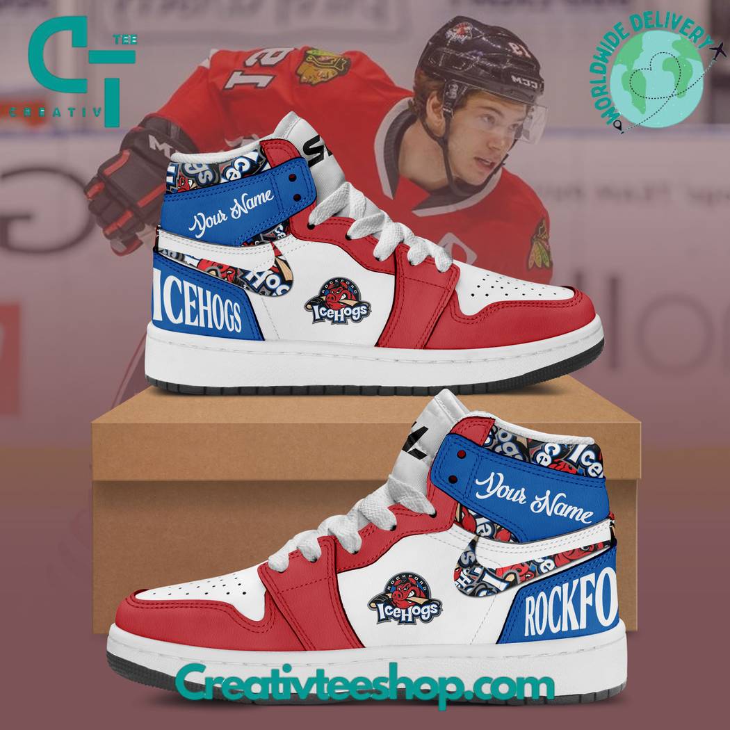 Ideafootwear Rockford IceHogs AJ1 High Sneakers Shoes For Men And Women 1
