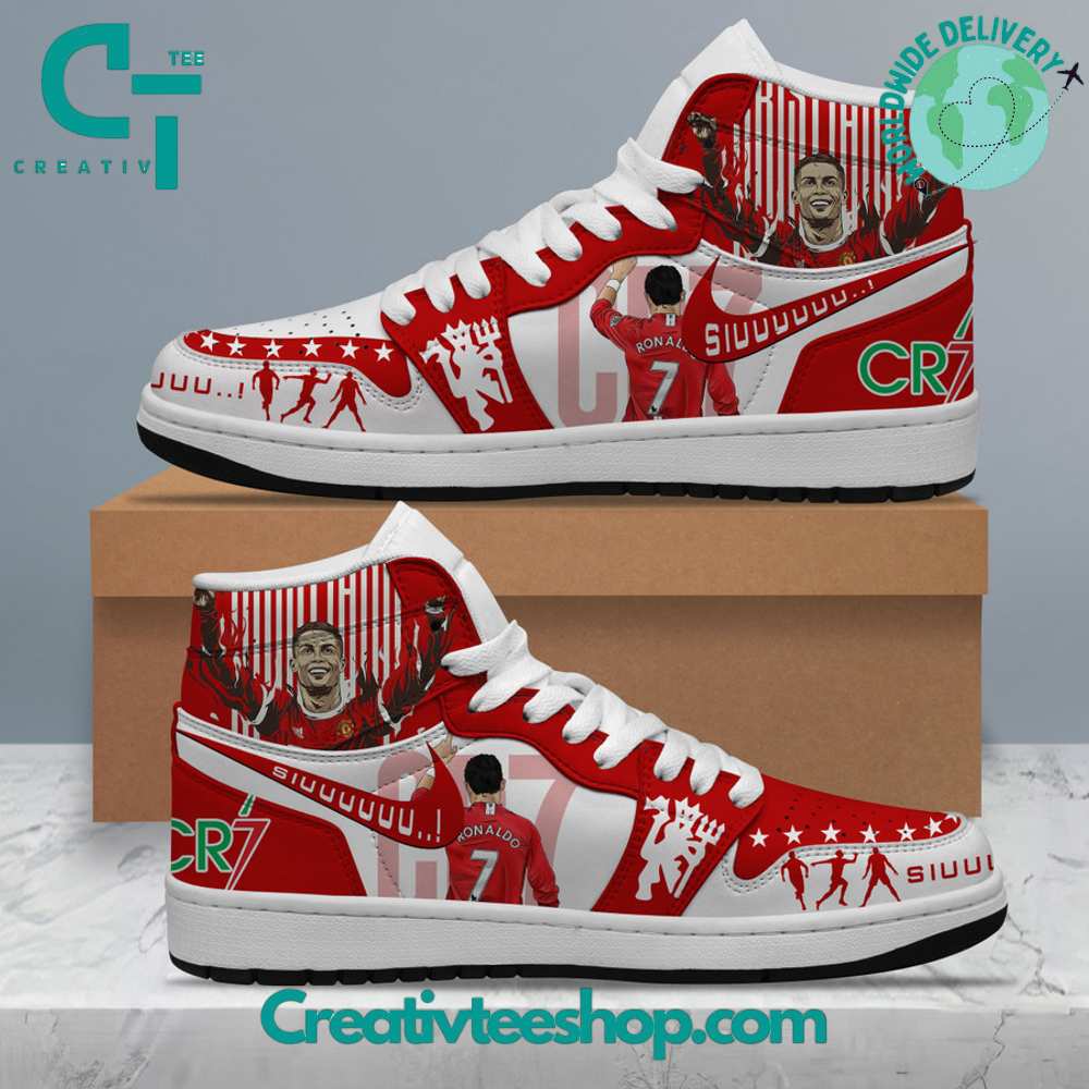 Ideafootwear Ronaldo Manchester United AJ1 High Sneakers Shoes For Men And Women 1