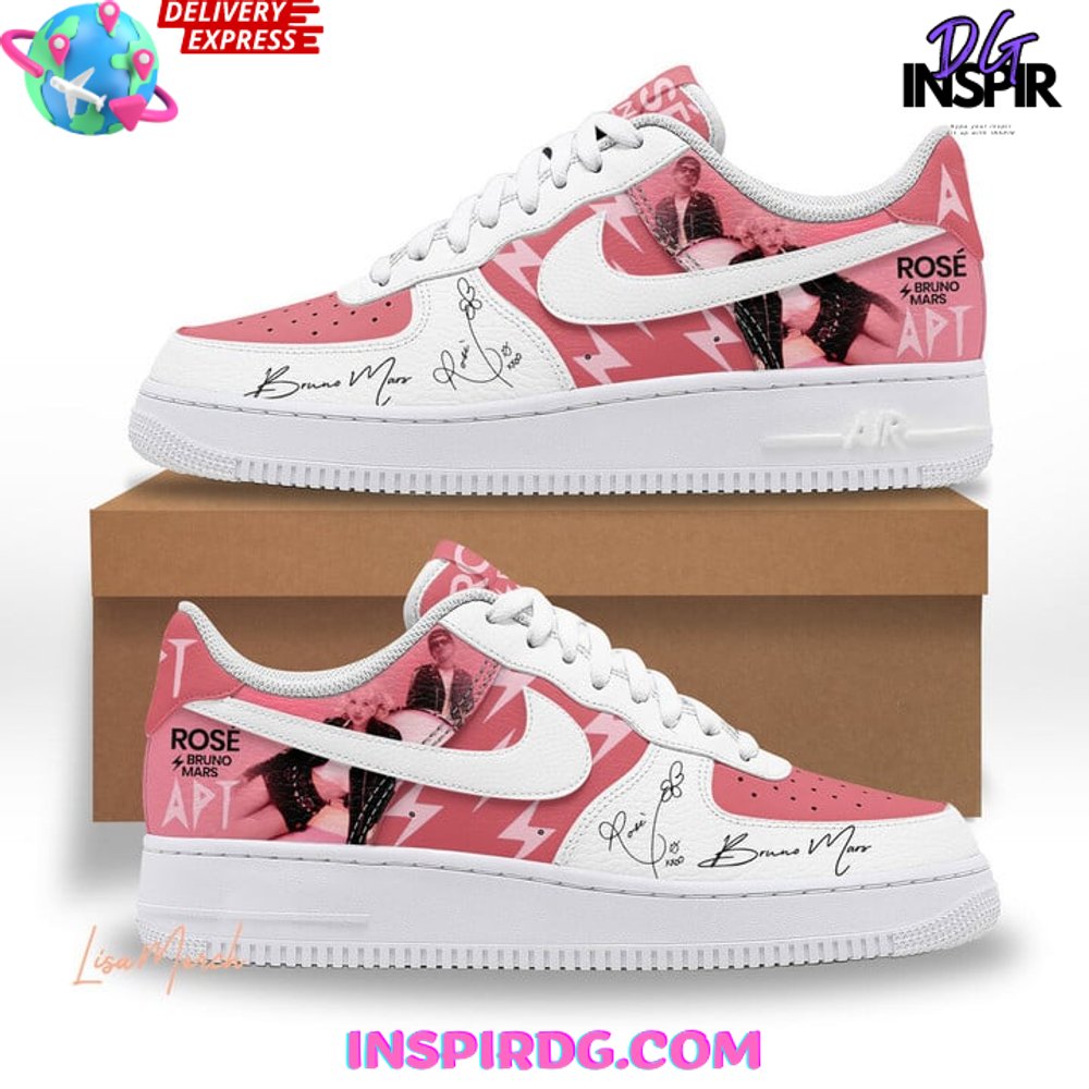 Ideafootwear Rosé & Bruno Mars Air Low-Top Sneakers Shoes For Men And Women 1