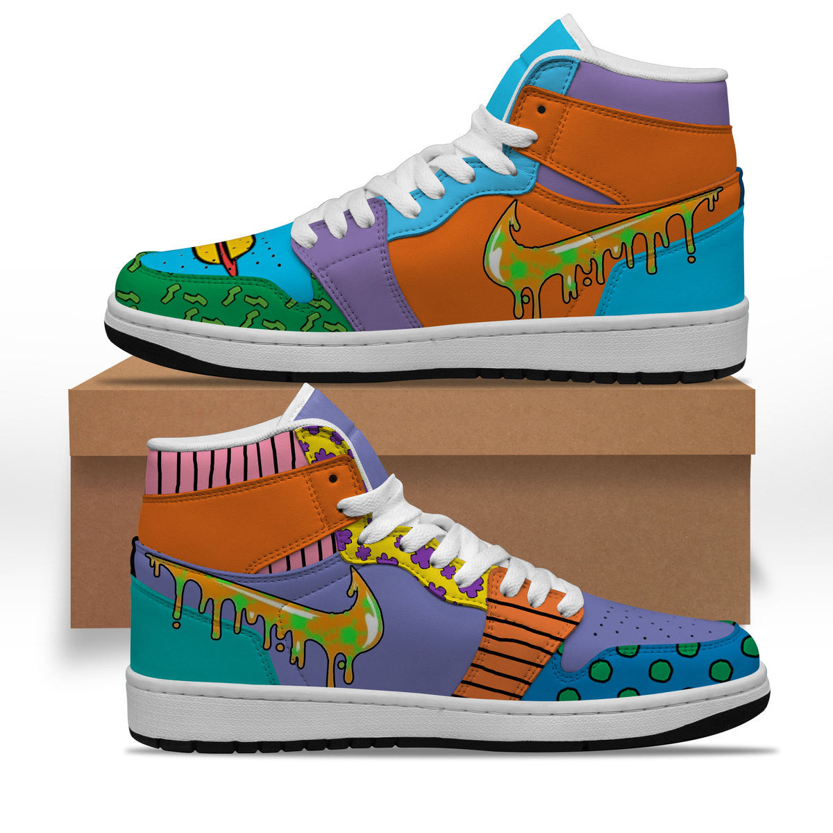 Ideafootwear Rugrats AJ1 High Sneakers Shoes For Men And Women 1