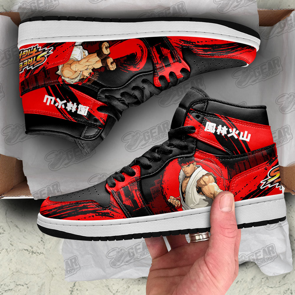 Ideafootwear Ryu Gameboy AJ1 High Sneakers Shoes For Men And Women 1